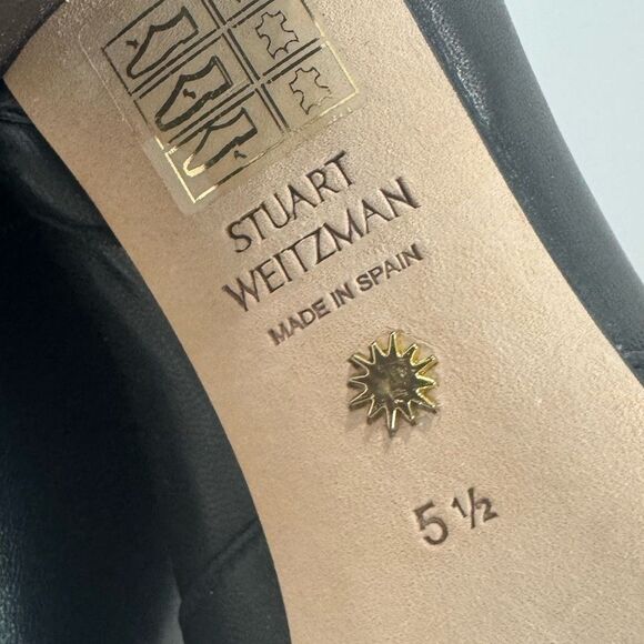 NEW Stuart Weitzman YULIANA 60 KNEE-HIGH ZIP BOOT in black leather - Picture 12 of 15